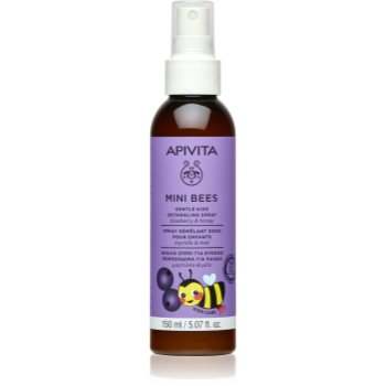 Apivita Mini Bees Gentle Kids Detangling Spray Blueberry&Honey spray pentru par usor de pieptanat - imagine 2